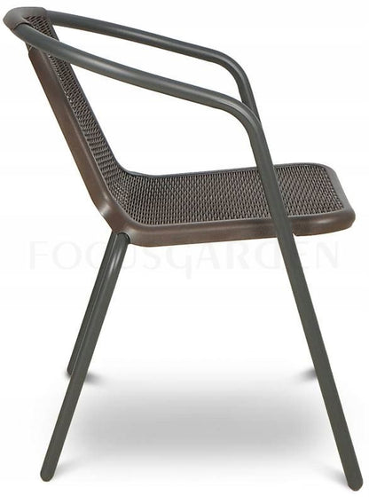 Havebordsstol Simple 55x57 cm Brun 4-Pak