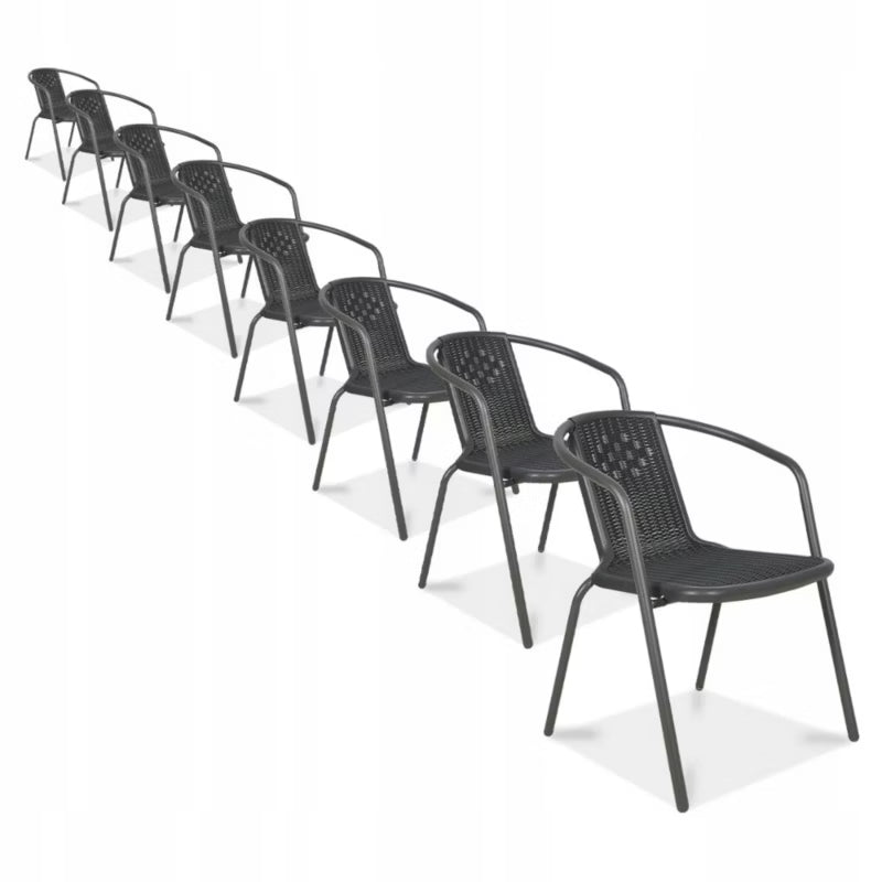 Havebordsstol Simple 55x57x72 cm Grafit 8 Stk.