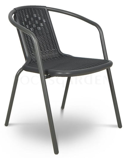 Havebordsstol Simple 55x57x72 cm Grafit 8 Stk.