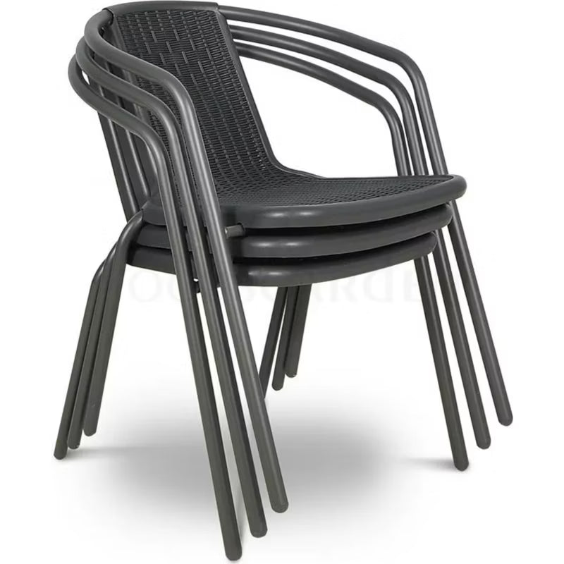 Havebordsstol Simple 55x57x72 cm Grafit 8 Stk.