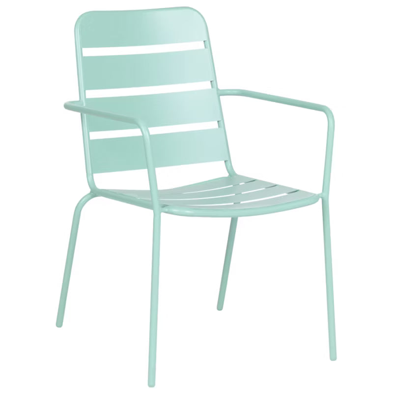 Havebordsstol Terenzo 53x59 cm Mintgrøn 6 Stk