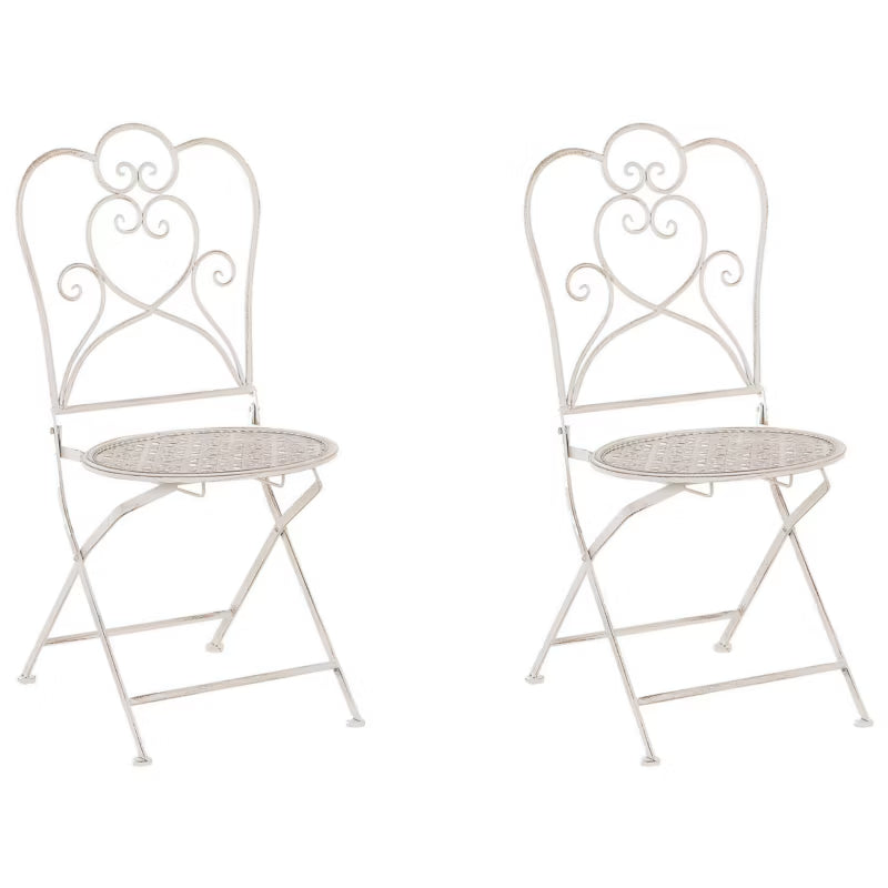 Havebordsstol Trieste Sammenklappelig Lys Beige 2 Stk