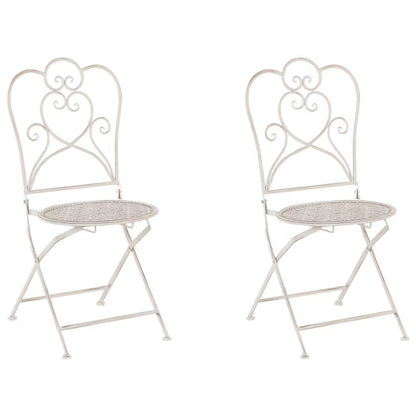 Havebordsstol Trieste Sammenklappelig Lys Beige 2 Stk