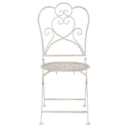 Havebordsstol Trieste Sammenklappelig Lys Beige 2 Stk