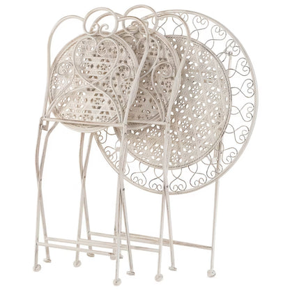 Havebordsstol Trieste Sammenklappelig Lys Beige 2 Stk