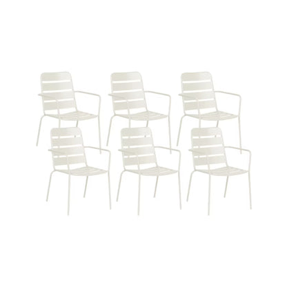Havebordsstole 6 Stk. Terenzo Lys Beige Metal
