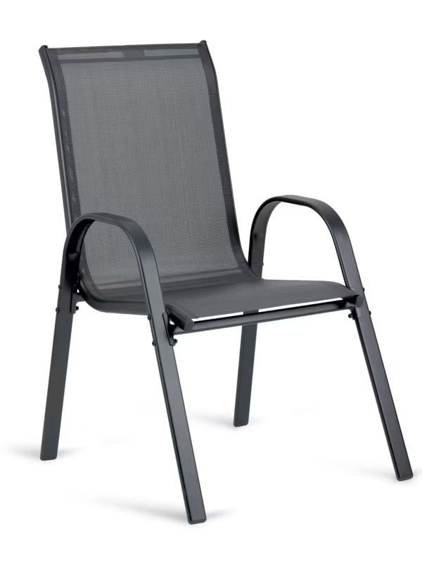 Havebordsstole 4 Stk. 53x73x93,5 cm Grå Stål