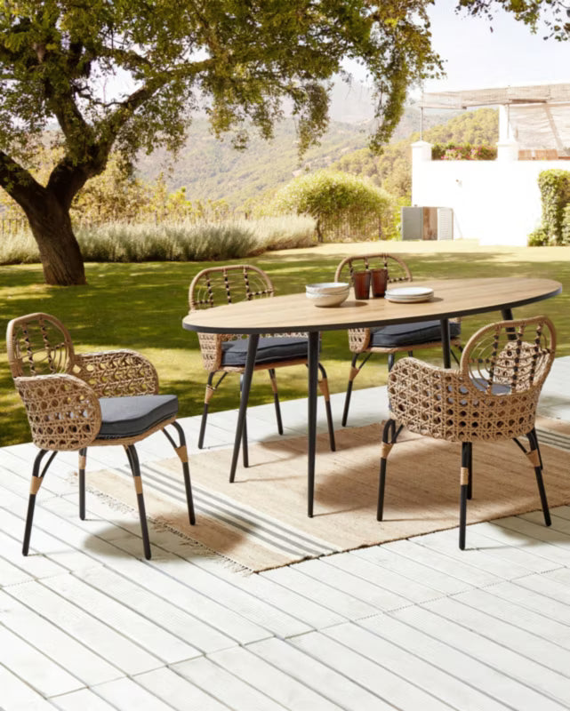 Havebordsstole Pratello 4 Stk. Natur Polyrattan