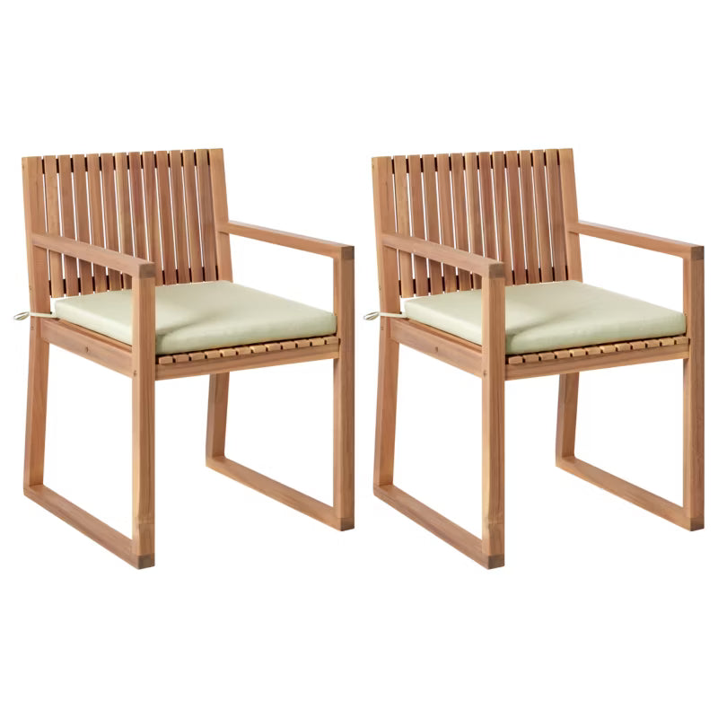 Havebordsstole Sassari Premium 2 Stk. Akacietræ