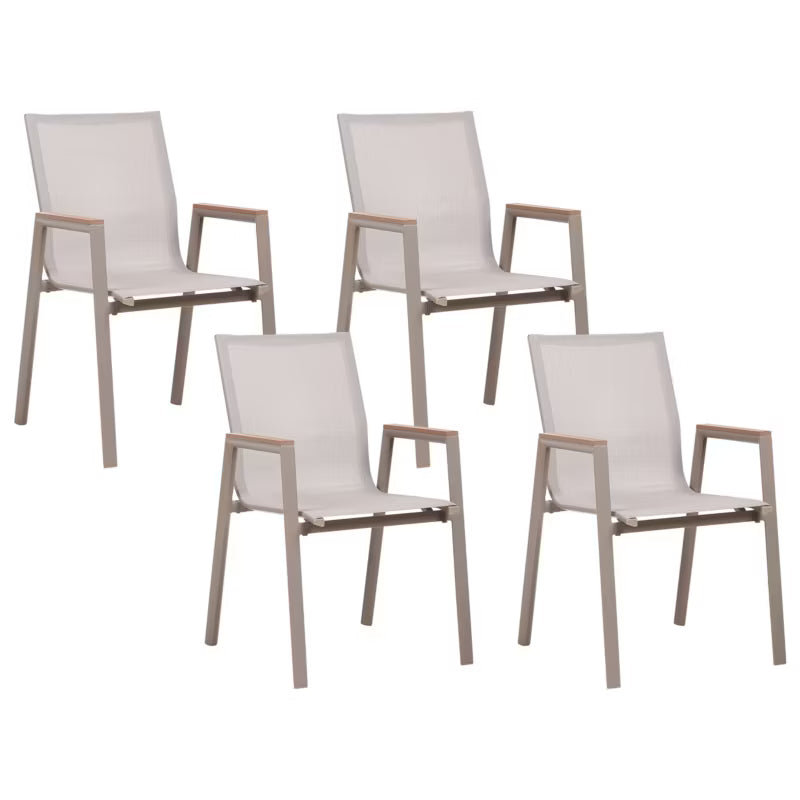 Havebordsstole Tiano 4 Stk Stabelbare Aluminium