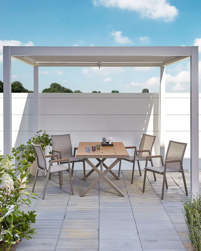 Havebordsstole Tiano 4 Stk Stabelbare Aluminium