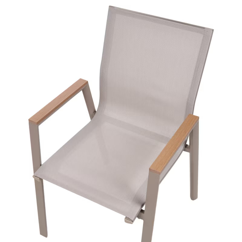 Havebordsstole Tiano 4 Stk Stabelbare Aluminium