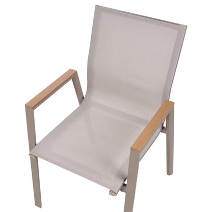 Havebordsstole Tiano 4 Stk Stabelbare Aluminium