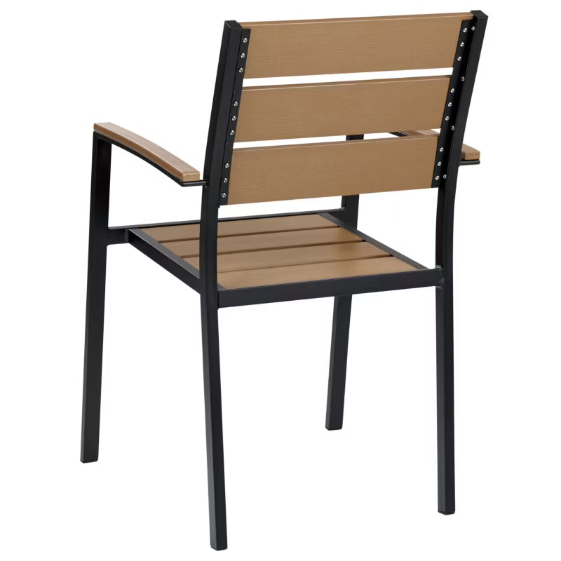 Havebordsstole Vernio 6 Stk. Brun og Sort