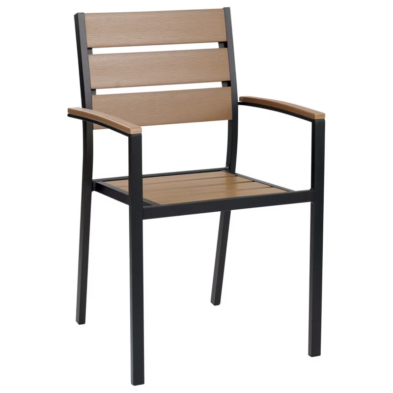 Havebordsstole Vernio 6 Stk. Brun og Sort