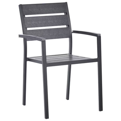 Havebordsstole Vernio 6 Stk. Sort Aluminium