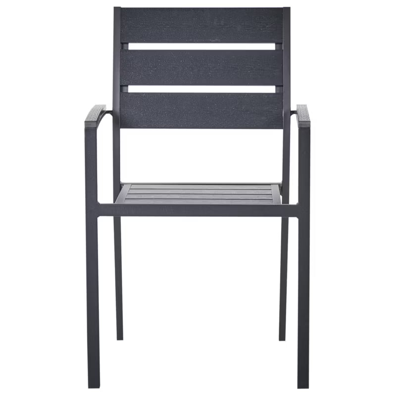 Havebordsstole Vernio 6 Stk. Sort Aluminium