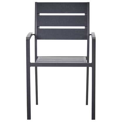 Havebordsstole Vernio 6 Stk. Sort Aluminium
