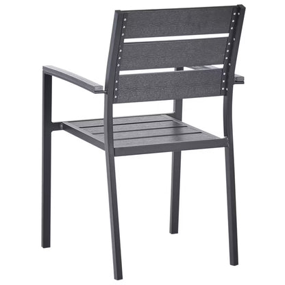 Havebordsstole Vernio 6 Stk. Sort Aluminium