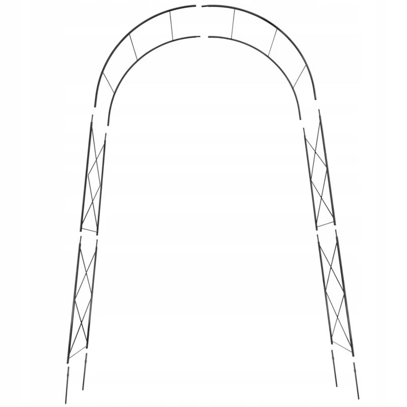 Havebue 255 cm Sort Stål