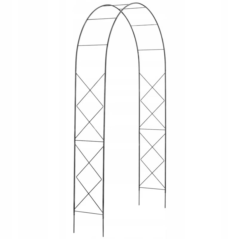 Havebue 255 cm Sort Stål