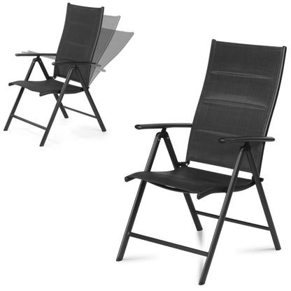 Havebuestol FDZN 5016 55x47x105 cm Sort Aluminium