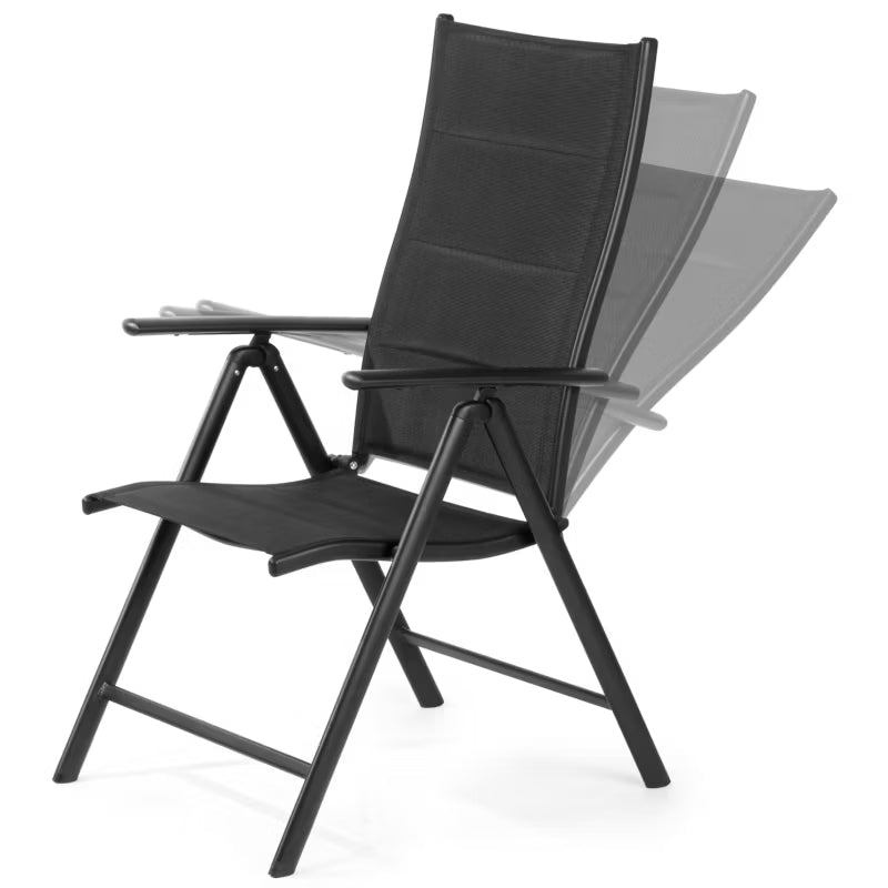 Havebuestol FDZN 5016 55x47x105 cm Sort Aluminium