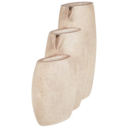 Havefontæne Arkle 63x28x70 cm Beige med LED