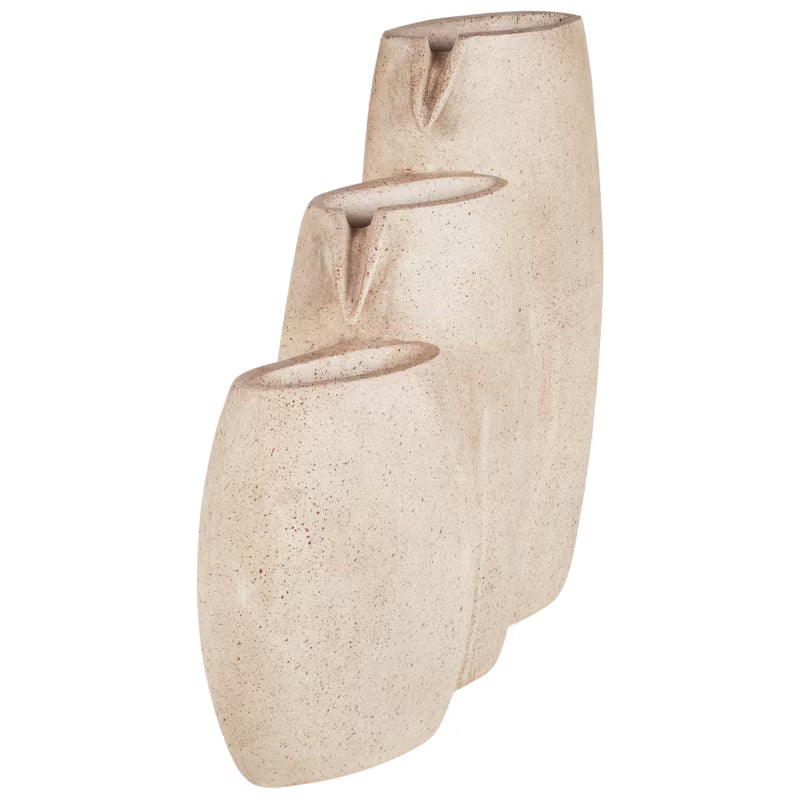 Havefontæne Arkle 63x28x70 cm Beige med LED