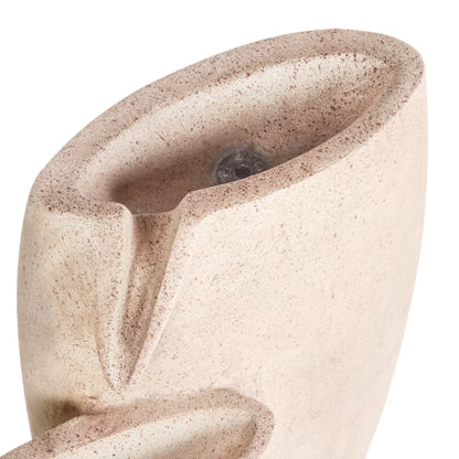 Havefontæne Arkle 63x28x70 cm Beige med LED