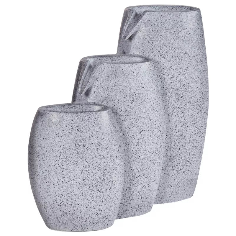 Havefontæne Arkle 63x28x70 cm Grå med LED