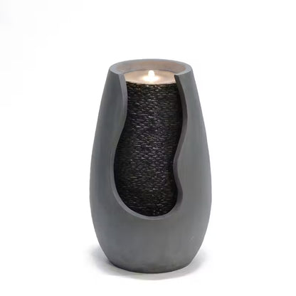 Havefontæne Asana 60 cm Grå med LED