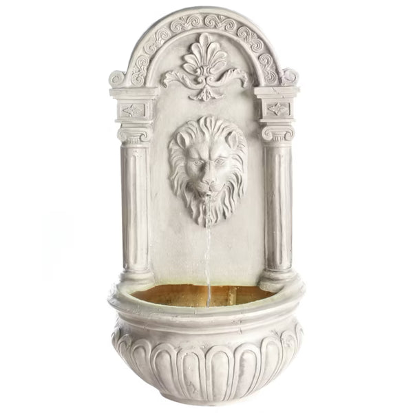Havefontæne Marmore 40x40x75 cm Lys Beige LED