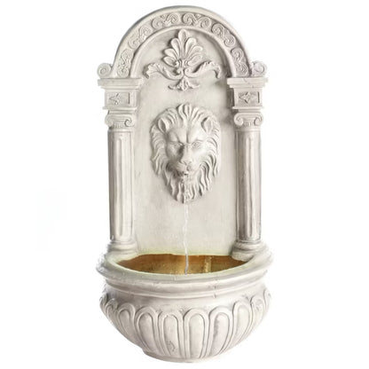 Havefontæne Marmore 40x40x75 cm Lys Beige LED