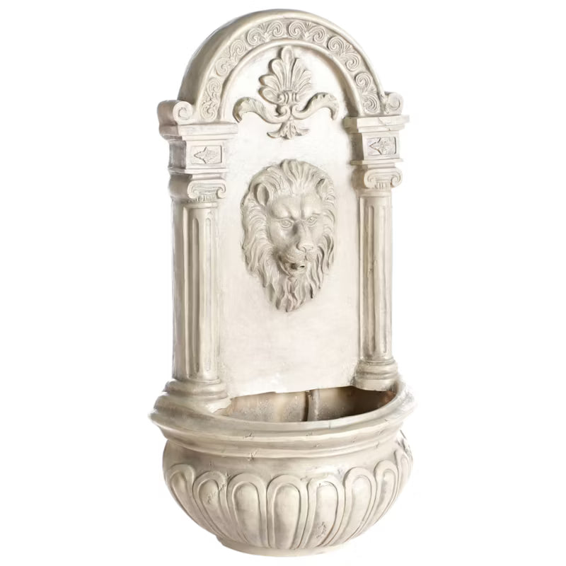 Havefontæne Marmore 40x40x75 cm Lys Beige LED