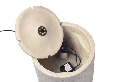 Havefontæne Stone 25x25x21 cm Beige med LED