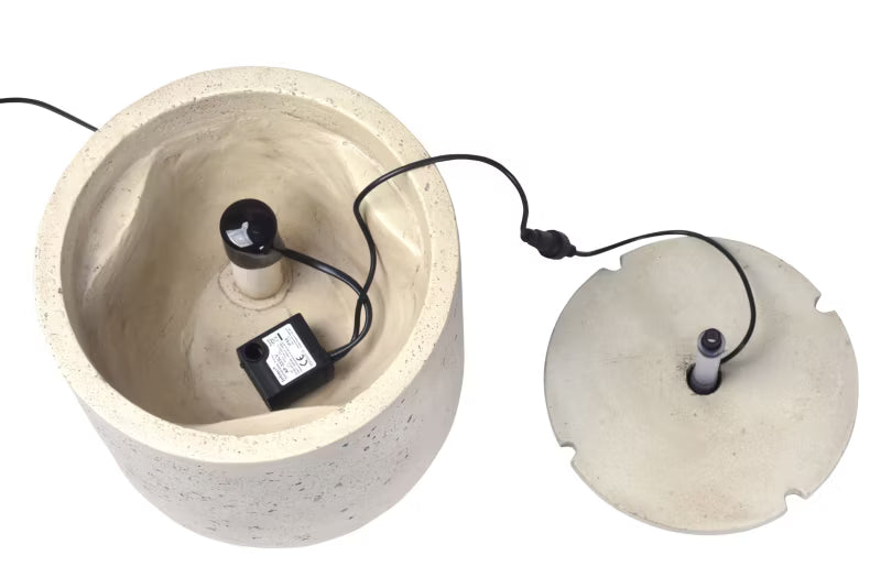 Havefontæne Stone 25x25x21 cm Beige med LED