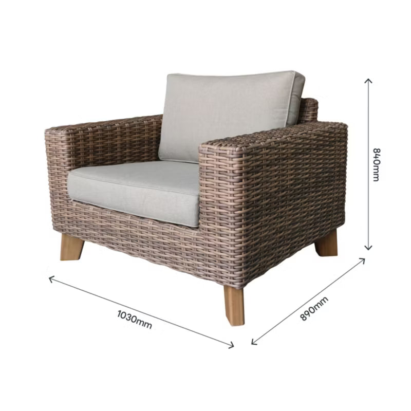 Havefotele Takutea 103x89 cm Brun 2 Stk.