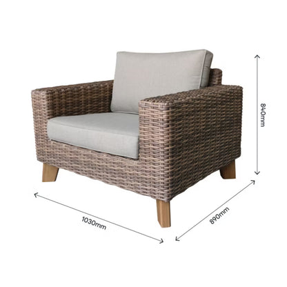 Havefotele Takutea 103x89 cm Brun 2 Stk.