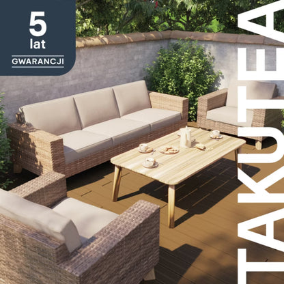 Havefotele Takutea 103x89 cm Brun 2 Stk.