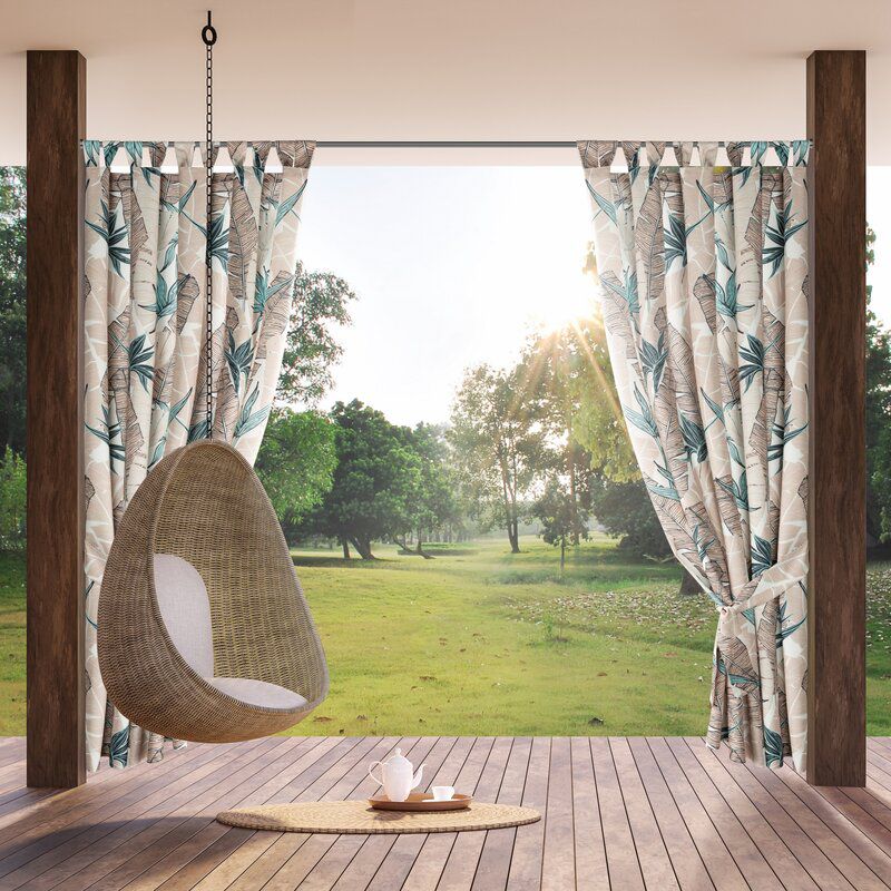 Havegardin 155x220 cm Beige Grøn Vandtæt