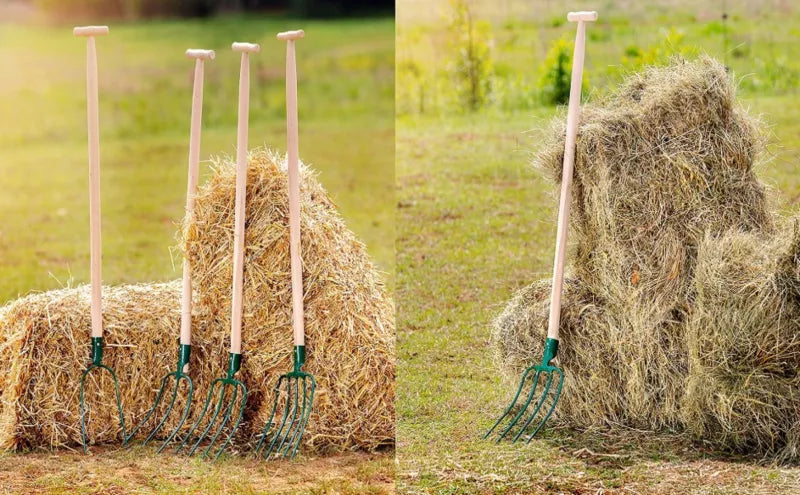 Havegreb 129 cm Stål med Træskaft
