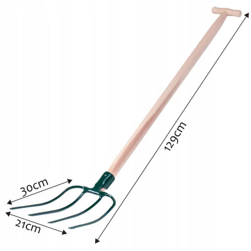 Havegreb 129 cm Stål med Træskaft