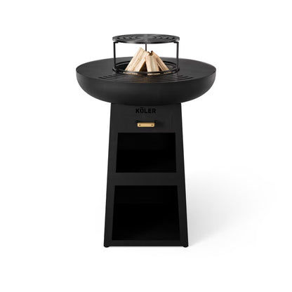 Havegrill Bålfad Plancha Ø61 cm Sort Stål