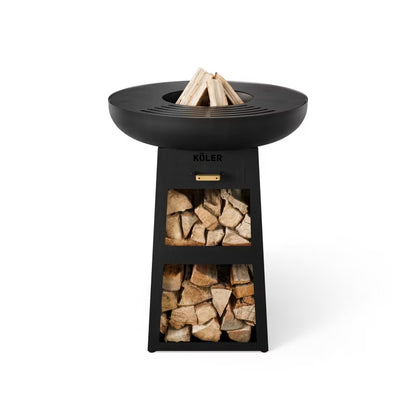 Havegrill Bålfad Plancha Ø61 cm Sort Stål