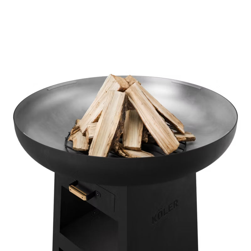 Havegrill Bålfad Plancha Ø61 cm Sort Stål