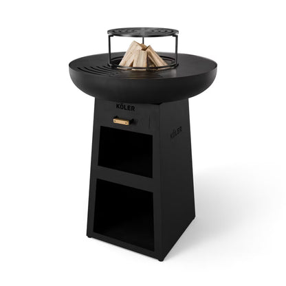 Havegrill Bålfad Plancha Ø61 cm Sort Stål