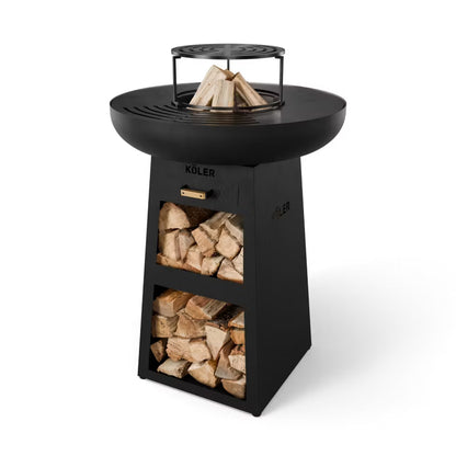 Havegrill Bålfad Plancha Ø61 cm Sort Stål