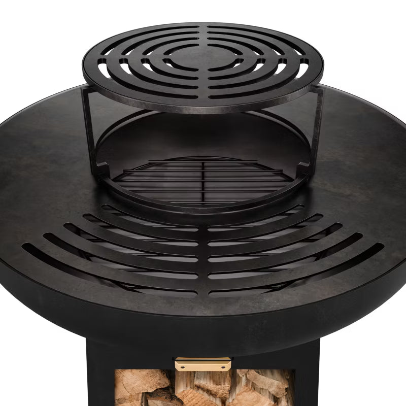 Havegrill Bålfad Plancha Ø61 cm Sort Stål