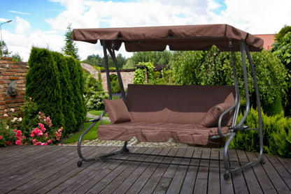 Havegynge 200x120 cm Brun med Liggefunktion